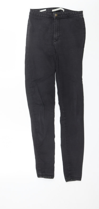 Berska Womens Black  Cotton Jegging Jeans Size 8 L28 in Regular