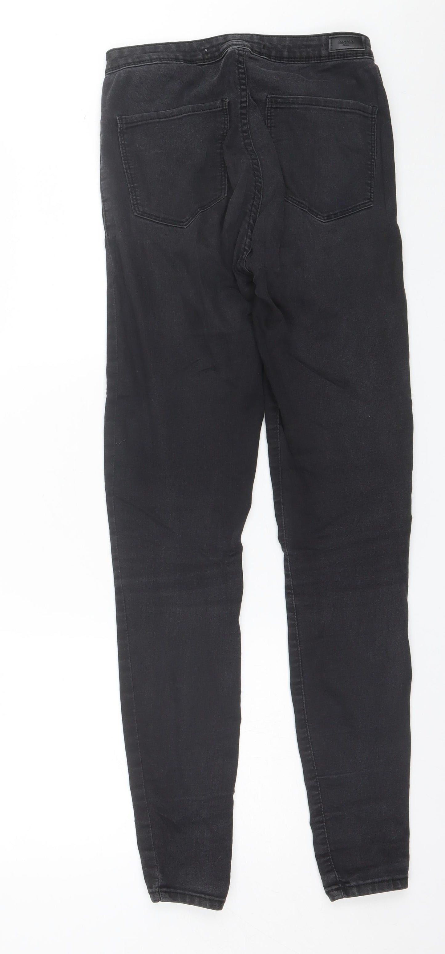 Berska Womens Black  Cotton Jegging Jeans Size 8 L28 in Regular