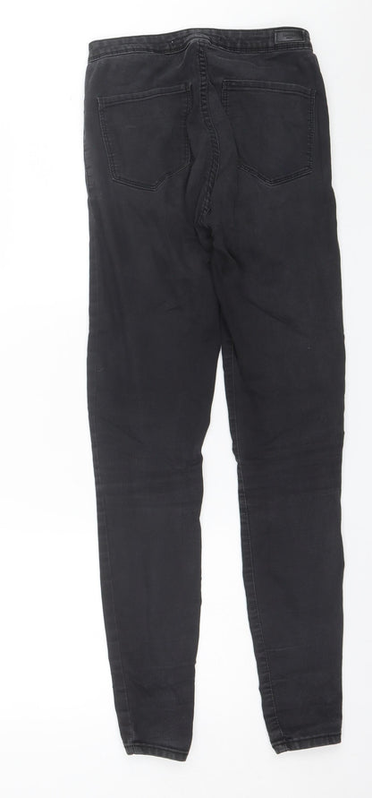 Berska Womens Black  Cotton Jegging Jeans Size 8 L28 in Regular