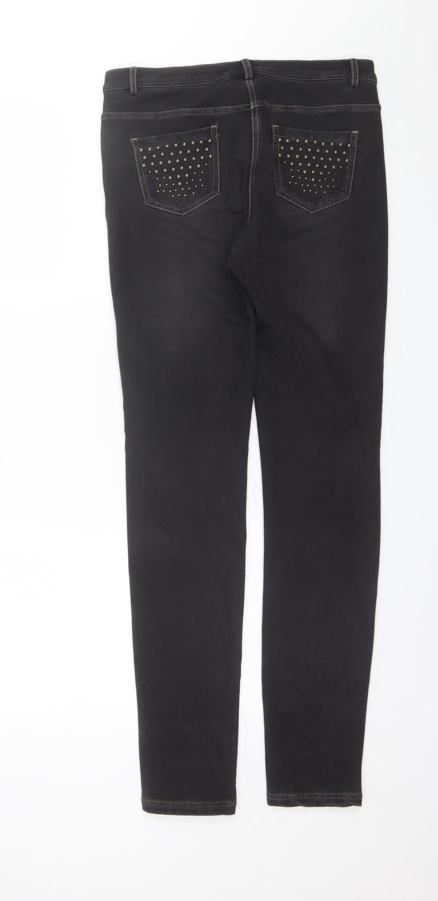Cristina Womens Black  Cotton Blend Skinny Jeans Size 10 L30 in Regular
