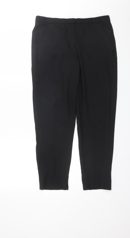 Womens UK Size 12 John Lewis Regular Fit Dress Pants Black Trousers