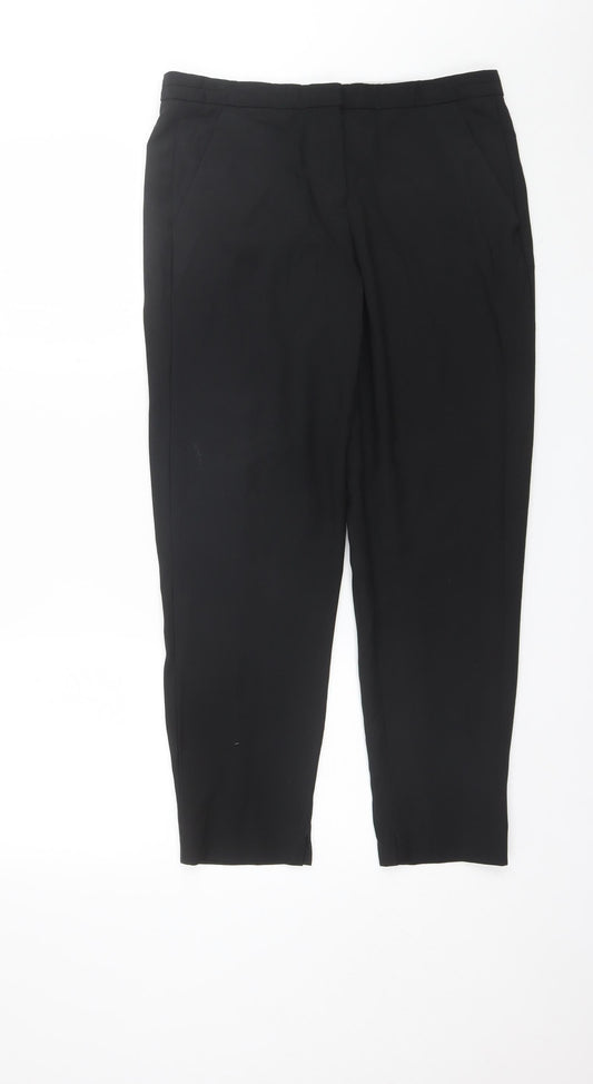 Womens UK Size 12 John Lewis Regular Fit Dress Pants Black Trousers