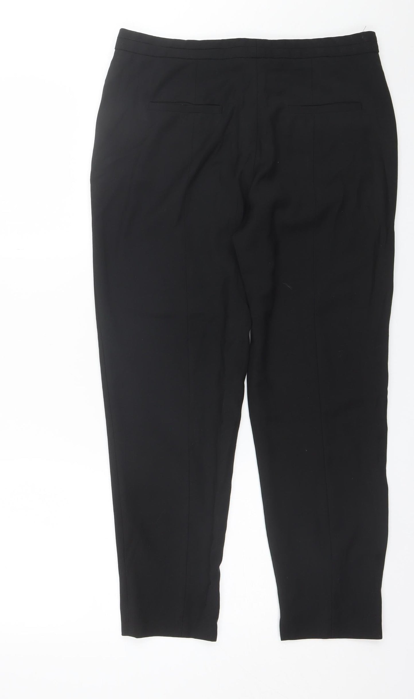 Womens UK Size 12 John Lewis Regular Fit Dress Pants Black Trousers