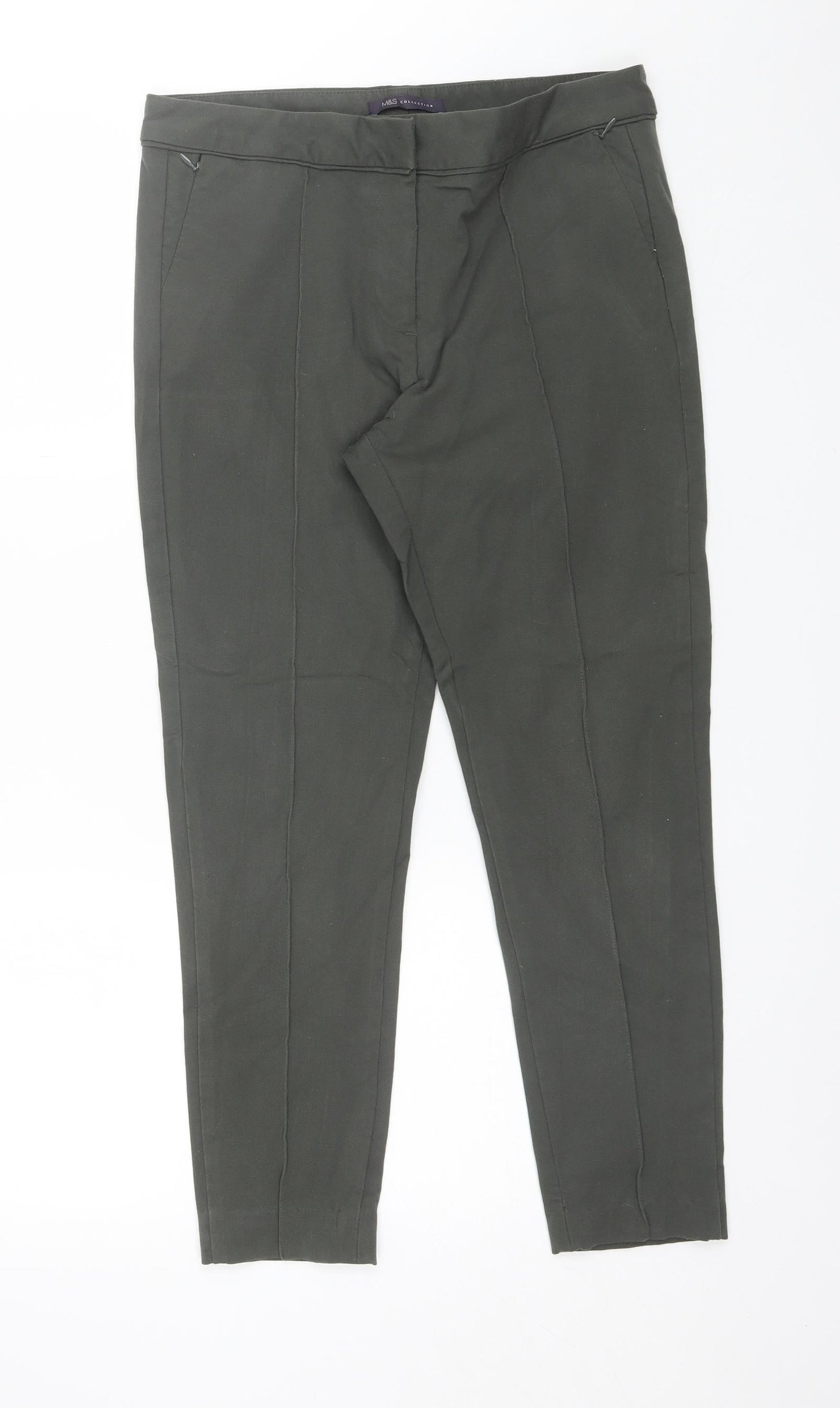 Womens UK Size 30 in Marks and Spencer Regular Fit  Green Trousers