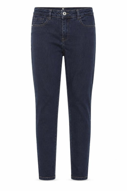 Front view of Tu women’s blue viscose skinny jeans, size UK 12, 28-inch leg regular