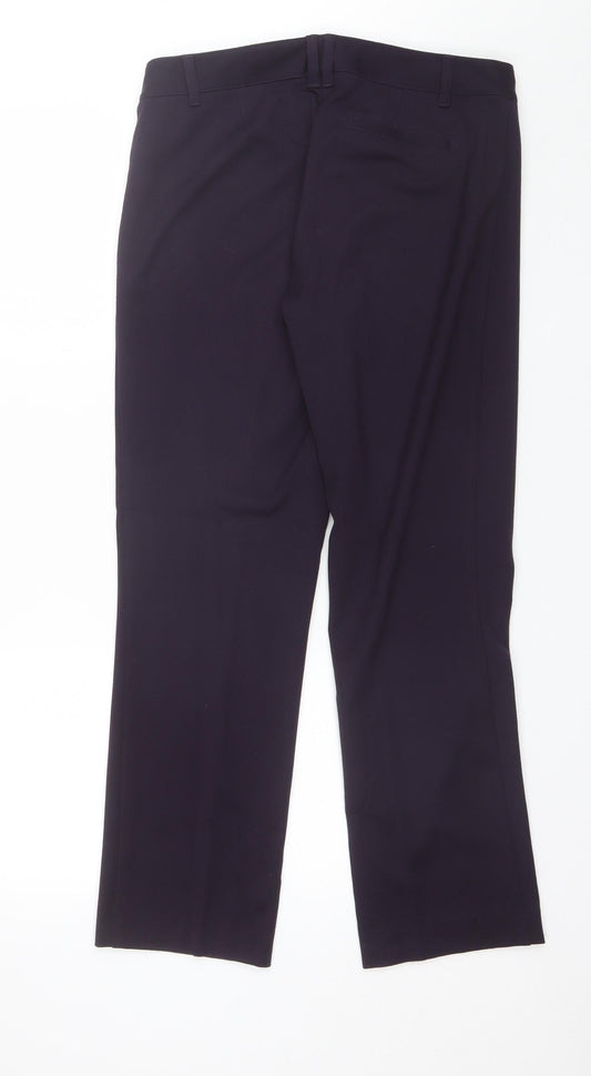 Monsoon Womens Purple  Polyester Dress Pants Trousers Size 12 L27 in Regular