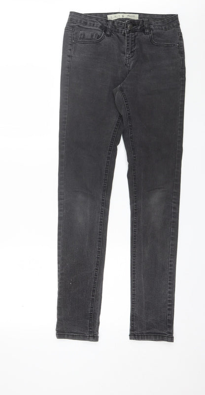 Denim Co Womens Black  Cotton Skinny Jeans Size 8 L31 in Regular