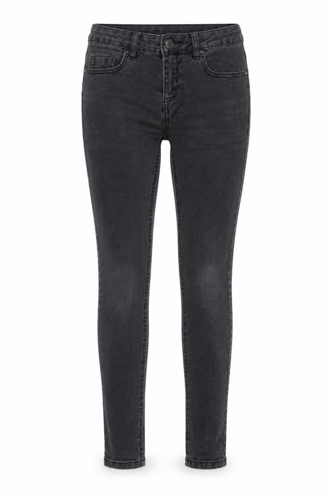 Front view of Denim Co women’s black cotton skinny jeans, size UK 8, 31-inch leg regular