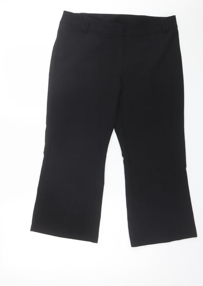 Womens UK Size 34 in MK One Regular Fit Dress Pants Black Trousers
