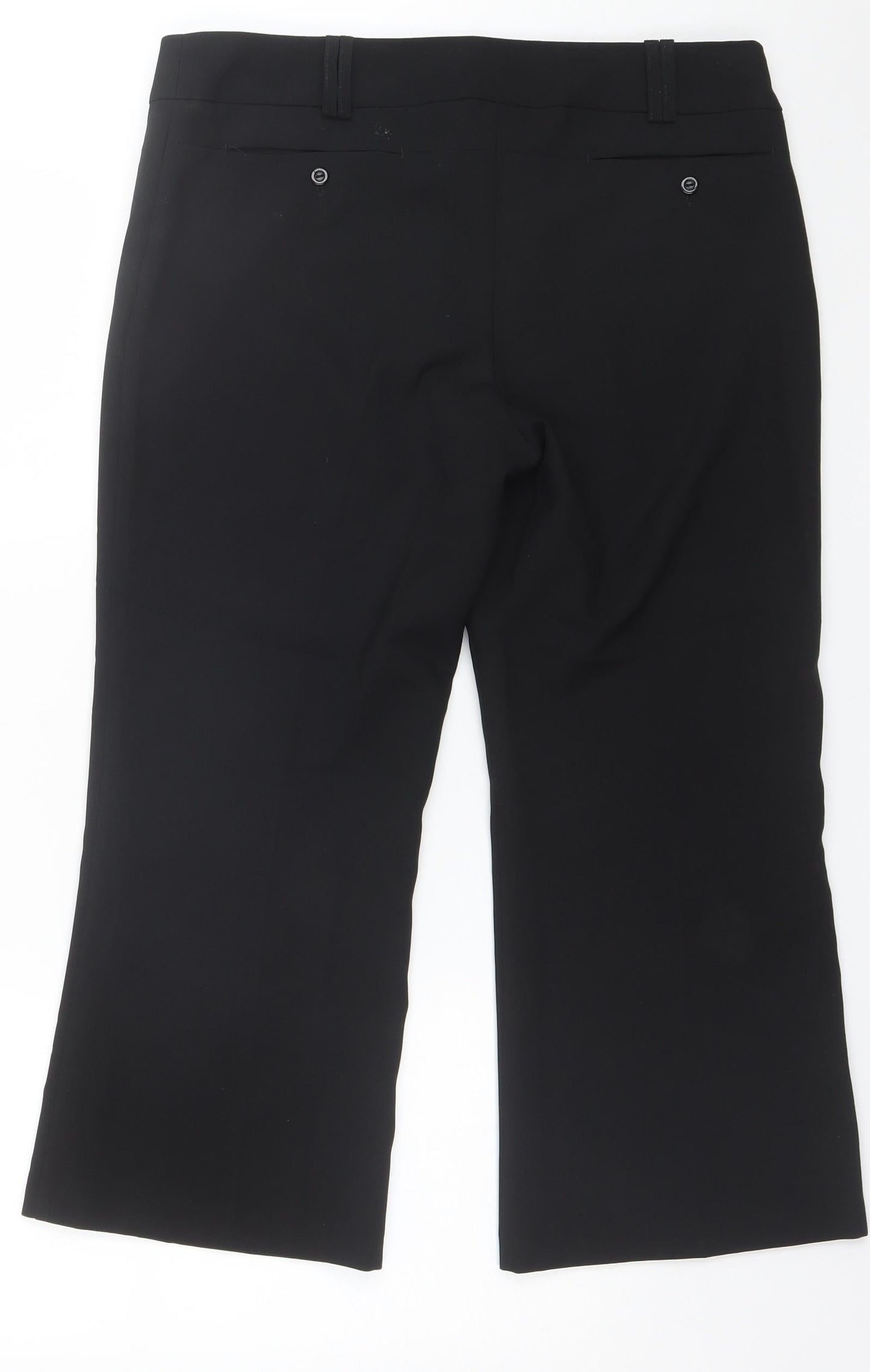 Womens UK Size 34 in MK One Regular Fit Dress Pants Black Trousers