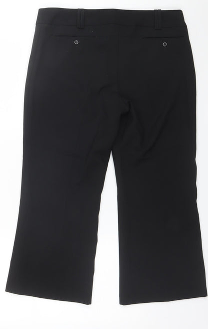 Womens UK Size 34 in MK One Regular Fit Dress Pants Black Trousers