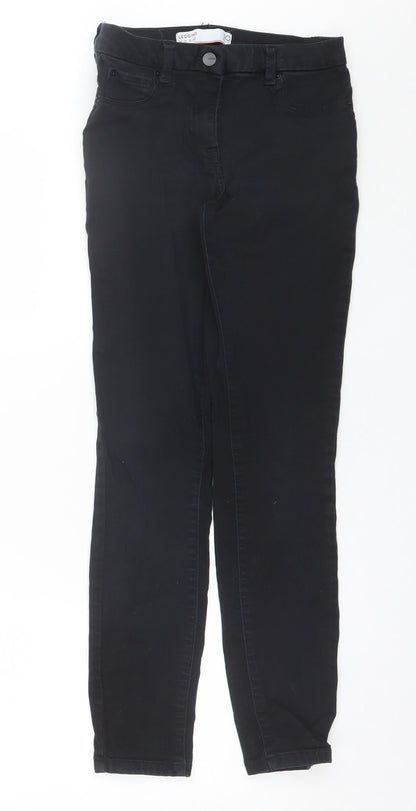 NEXT Womens Black  Cotton Skinny Jeans Size 10 L26 in Regular