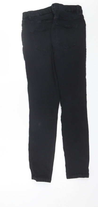 NEXT Womens Black  Cotton Skinny Jeans Size 10 L26 in Regular