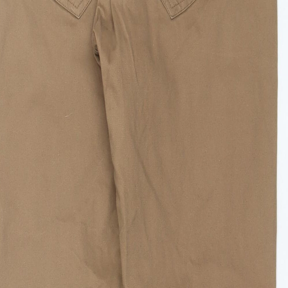 Internationale Womens Brown  Cotton Trousers  Size 12 L27 in Regular