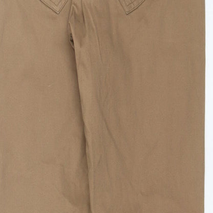 Internationale Womens Brown  Cotton Trousers  Size 12 L27 in Regular