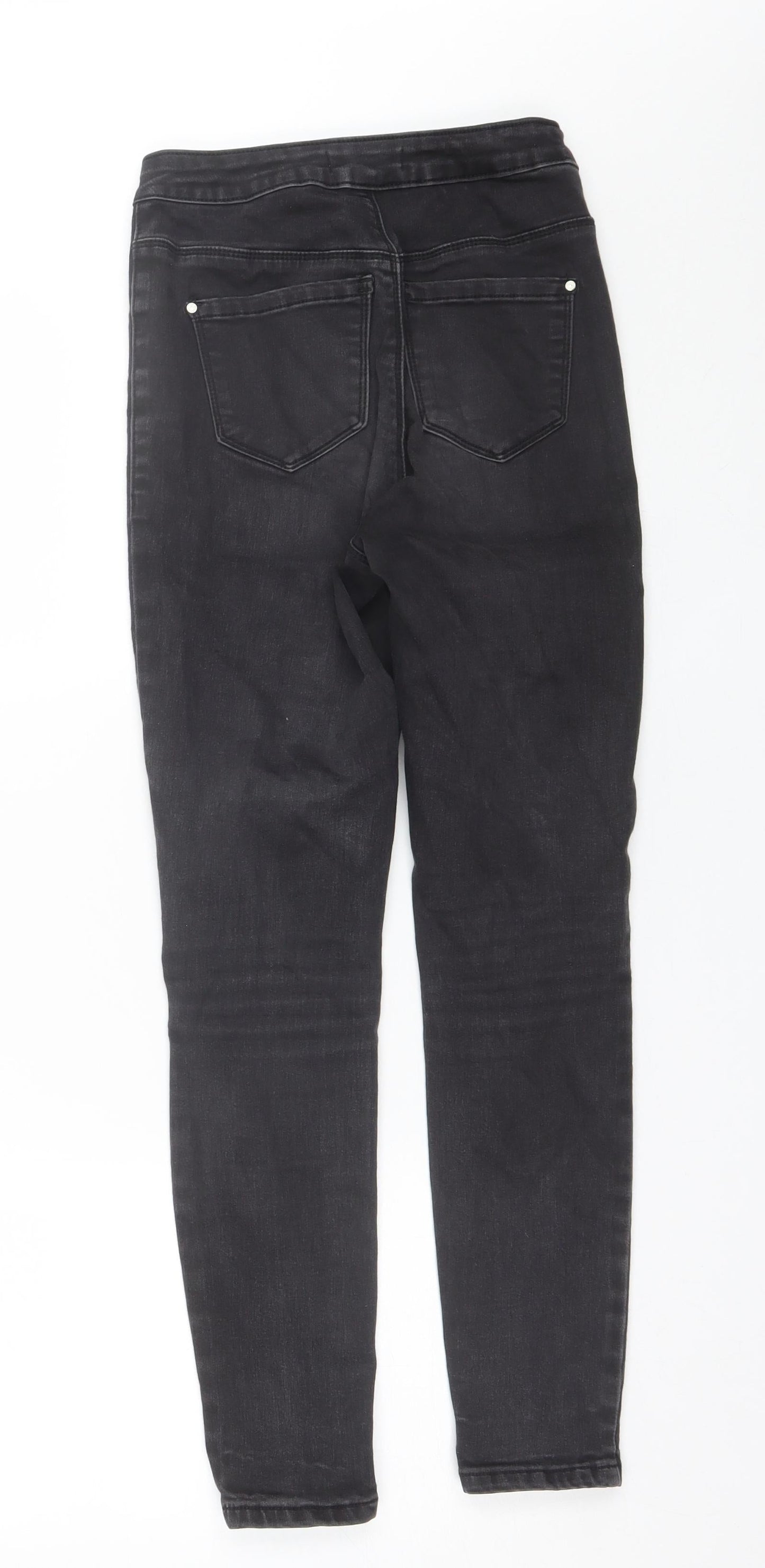 Missguided Womens Black  Cotton Skinny Jeans Size 8 L25 in Regular