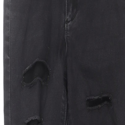 Missguided Womens Black  Cotton Skinny Jeans Size 8 L25 in Regular