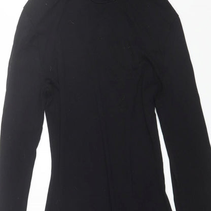 Missguided Womens Black  Viscose Bodycon  Size 8  Roll Neck