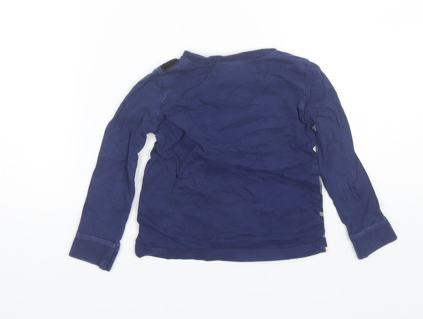 Tesco Boys Blue  Cotton Basic T-Shirt Size 2-3 Years Round Neck  - Superman