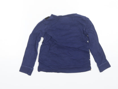 Tesco Boys Blue  Cotton Basic T-Shirt Size 2-3 Years Round Neck  - Superman