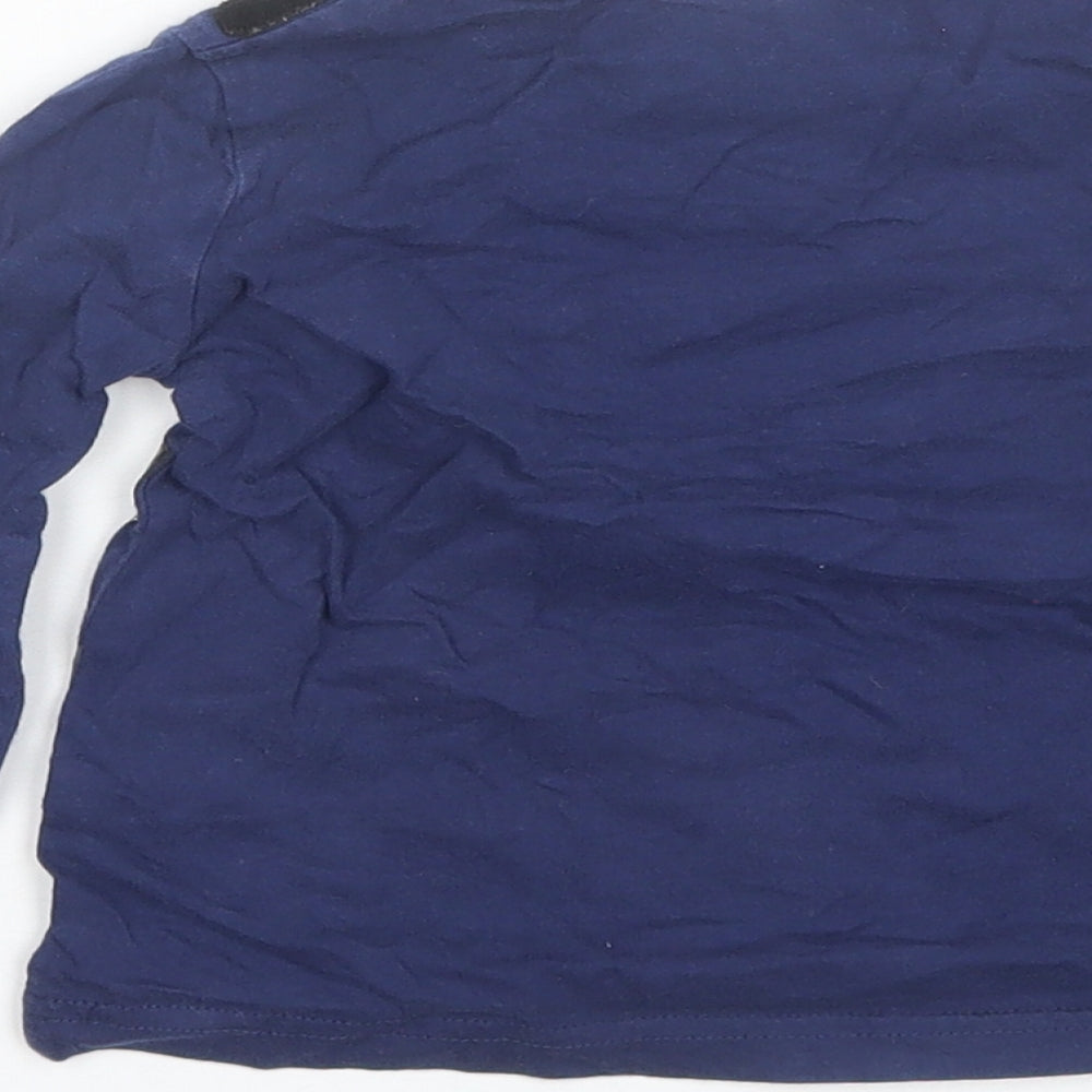 Tesco Boys Blue  Cotton Basic T-Shirt Size 2-3 Years Round Neck  - Superman
