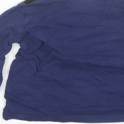 Tesco Boys Blue  Cotton Basic T-Shirt Size 2-3 Years Round Neck  - Superman