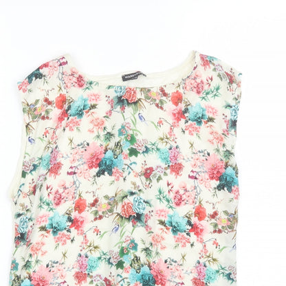Womens UK Size 8 Warehouse Ivory Basic Blouse