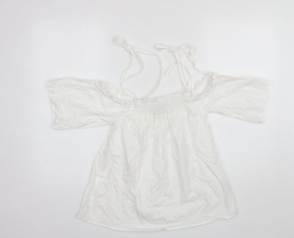 Womens UK Size 8 ASOS White Basic Blouse
