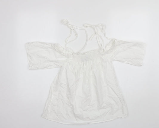 Womens UK Size 8 ASOS White Basic Blouse