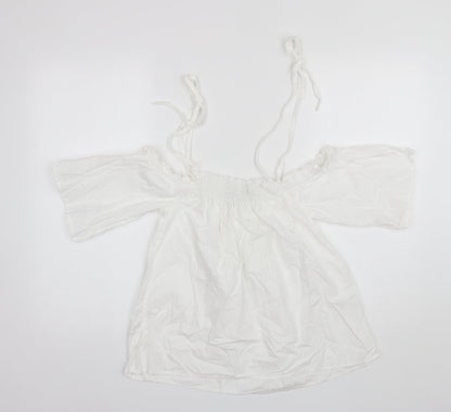 Womens UK Size 8 ASOS White Basic Blouse
