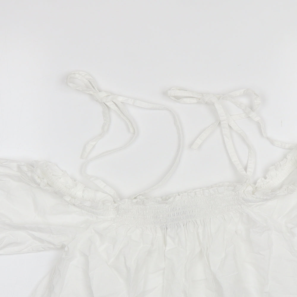 Womens UK Size 8 ASOS White Basic Blouse