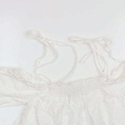 Womens UK Size 8 ASOS White Basic Blouse