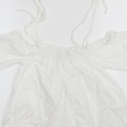 Womens UK Size 8 ASOS White Basic Blouse