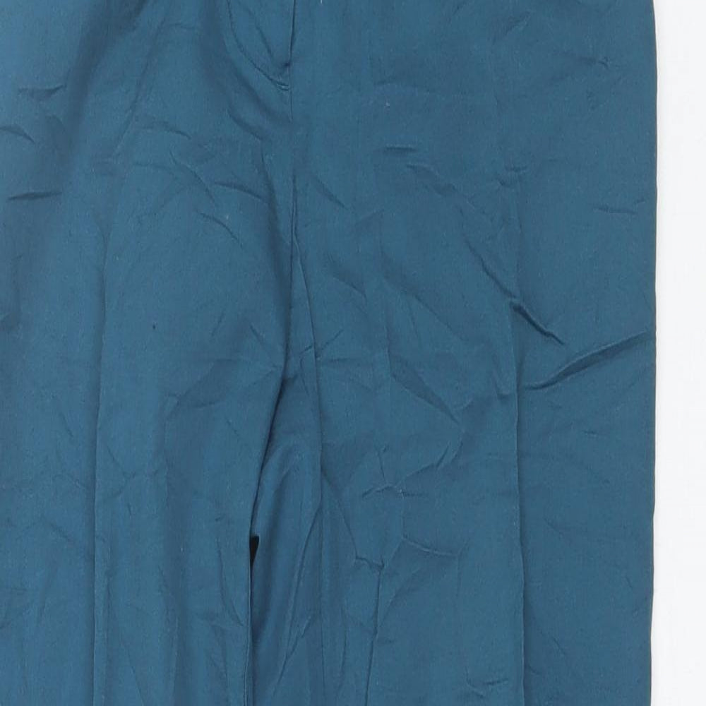 Warehouse Womens Blue  Cotton Blend Chino Trousers Size 8 L26 in Regular