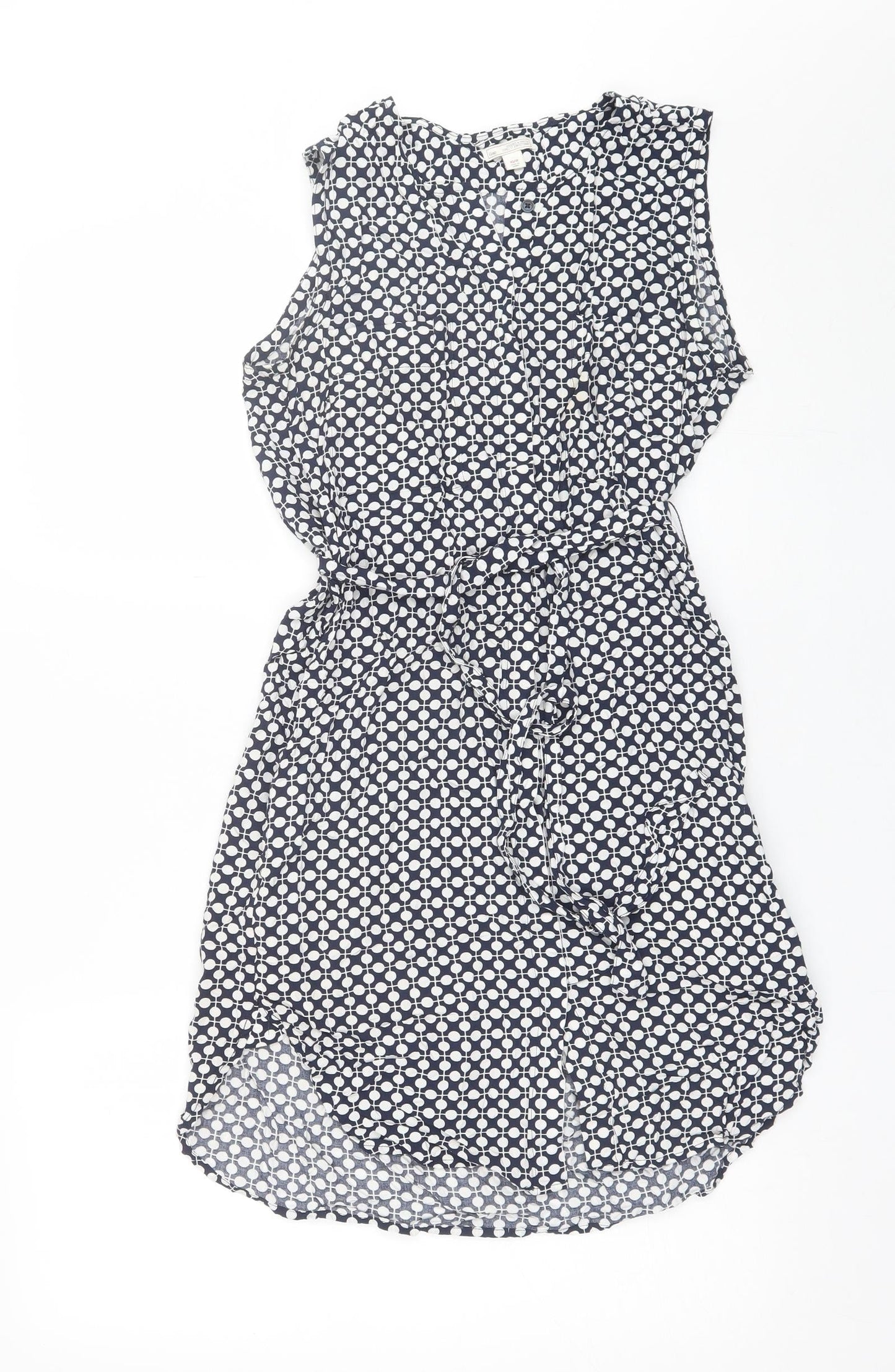 Gap Womens Blue Polka Dot Viscose Shift  Size XS  Round Neck