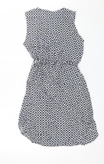 Gap Womens Blue Polka Dot Viscose Shift  Size XS  Round Neck