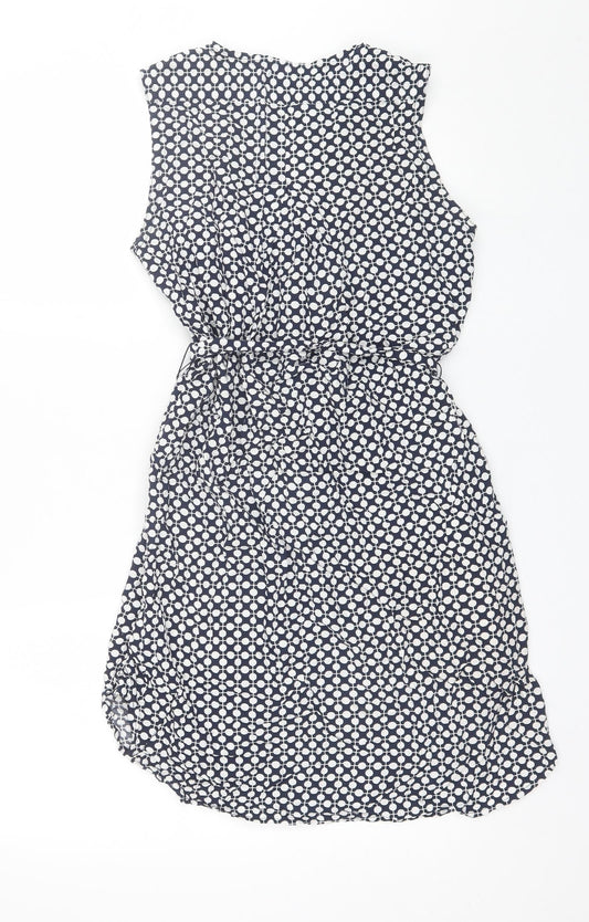 Gap Womens Blue Polka Dot Viscose Shift  Size XS  Round Neck