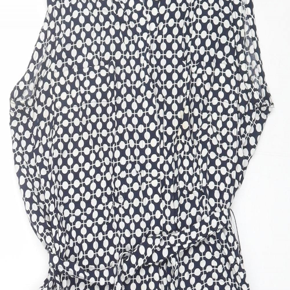 Gap Womens Blue Polka Dot Viscose Shift  Size XS  Round Neck