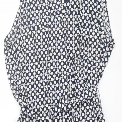 Gap Womens Blue Polka Dot Viscose Shift  Size XS  Round Neck