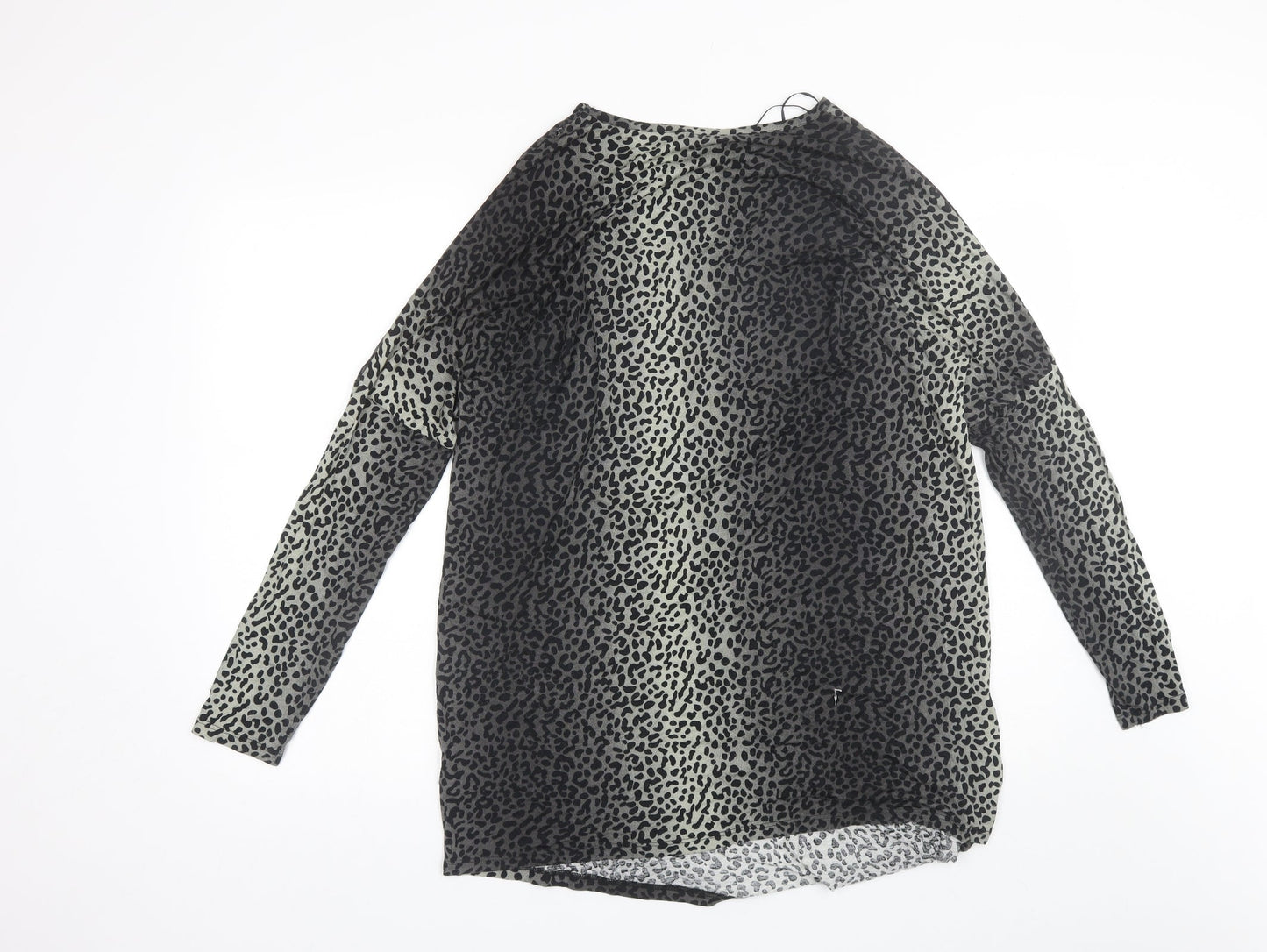 Pep&Co Womens Black Animal Print Viscose Shift  Size 14  Round Neck