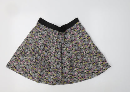 Maggie+Me Womens Multicoloured Floral Cotton Flare Skirt Size M