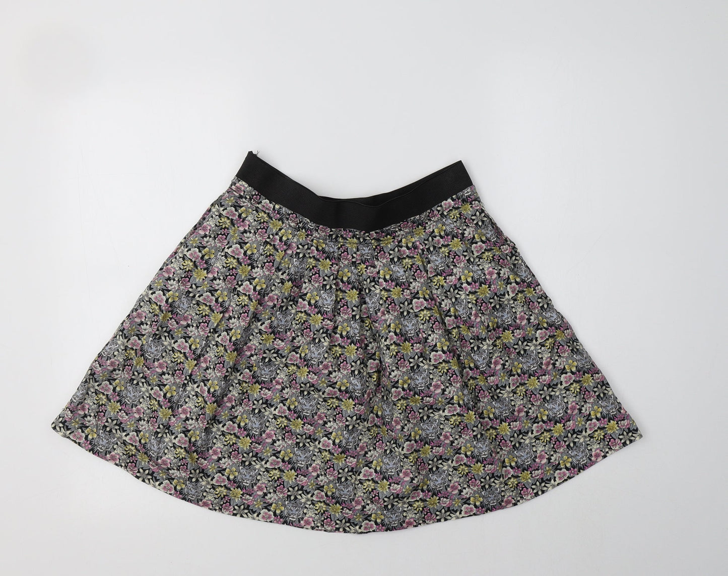 Maggie+Me Womens Multicoloured Floral Cotton Flare Skirt Size M