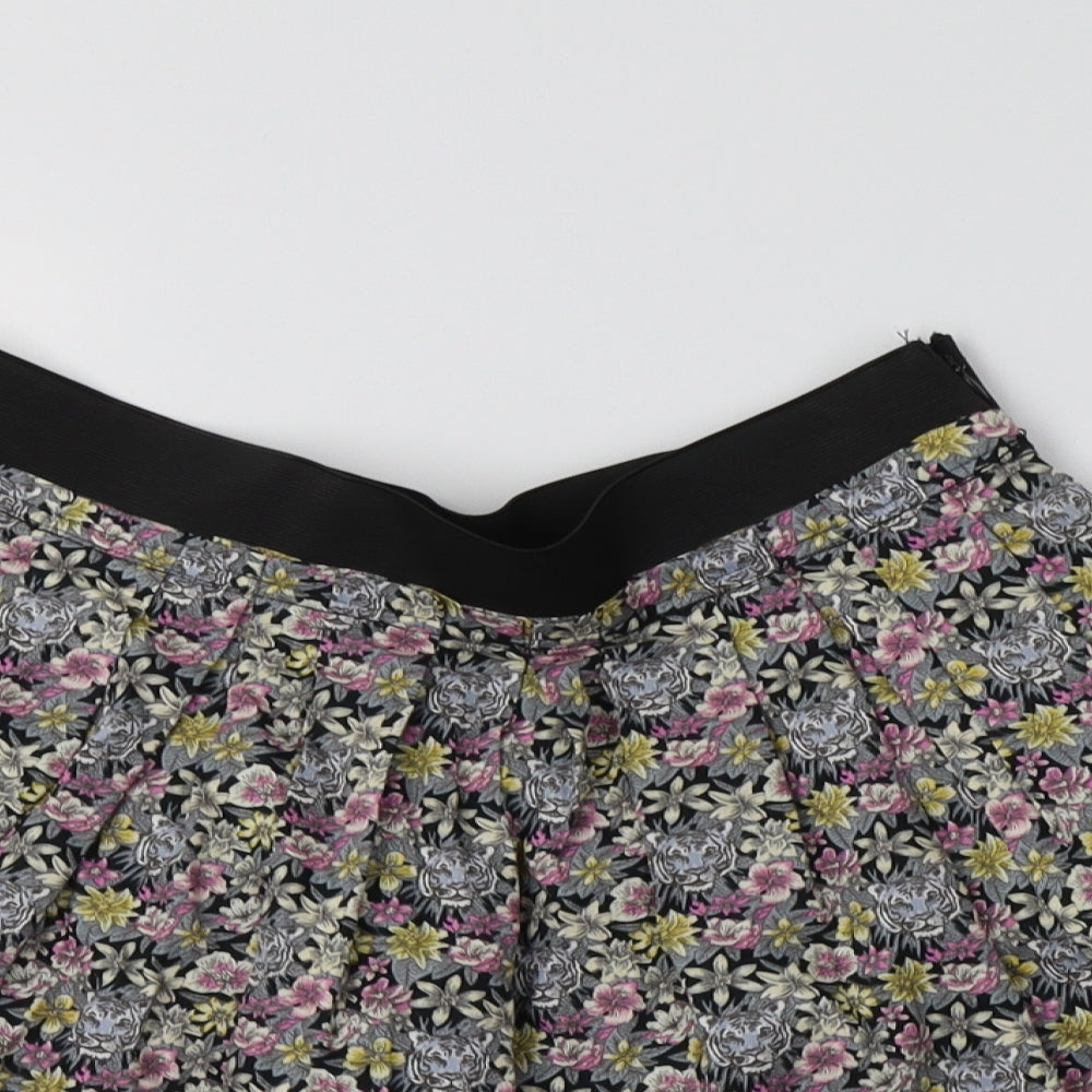 Maggie+Me Womens Multicoloured Floral Cotton Flare Skirt Size M