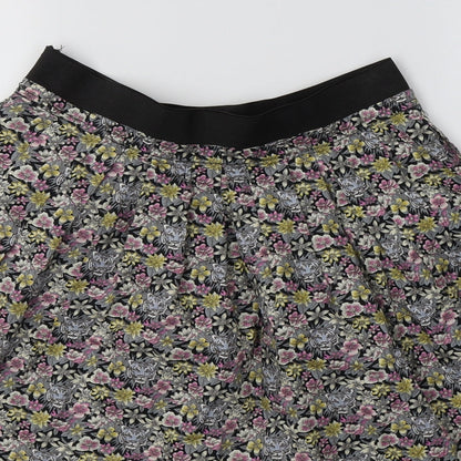 Maggie+Me Womens Multicoloured Floral Cotton Flare Skirt Size M