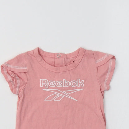 Reebok Baby Pink  Cotton Romper One-Piece Size 6-9 Months