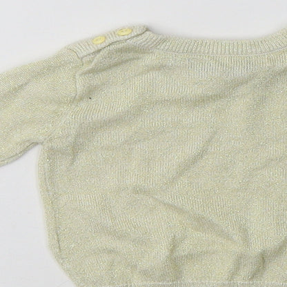 Aygey Baby Gold  Viscose Pullover Jumper Size 6-9 Months