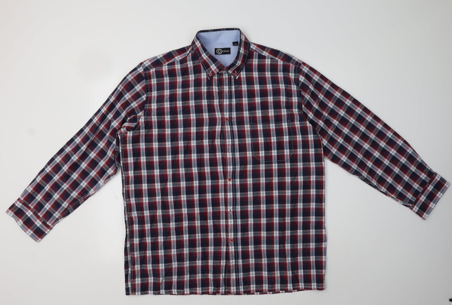 Mens UK Size XL Carabou Multicoloured  Button-Up Long Sleeve Casual Shirt