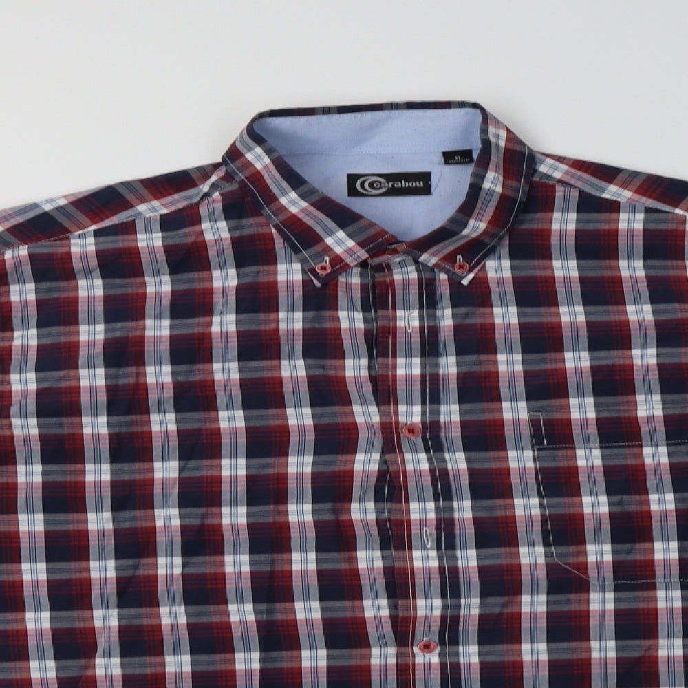 Mens UK Size XL Carabou Multicoloured  Button-Up Long Sleeve Casual Shirt