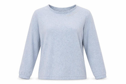 Front view of Primark women’s blue polyester top lounge set, size M
