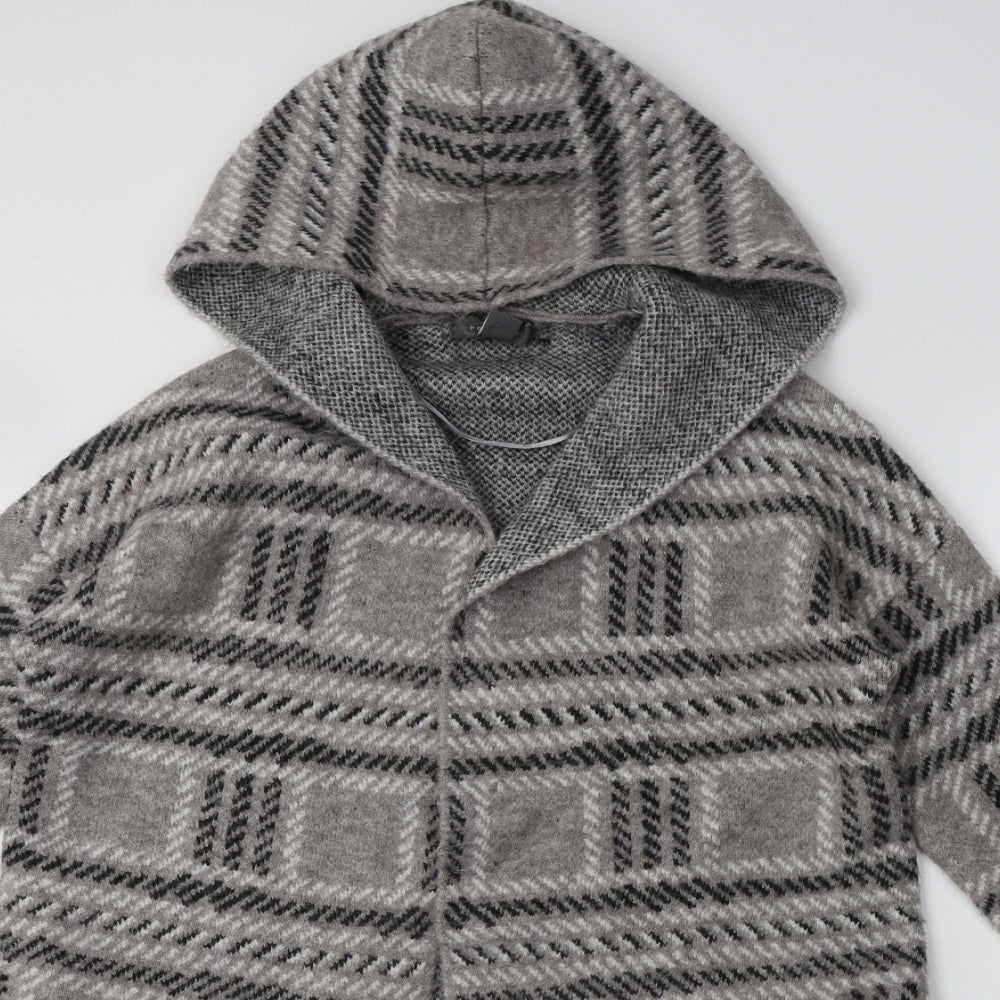 Primark Womens Grey Geometric  Jacket Coatigan Size XS